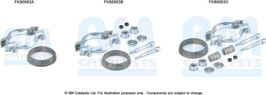 BM Catalysts FK80063 - Монтажный комплект, катализатор autosila-amz.com