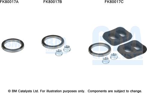 BM Catalysts FK80017 - Монтажный комплект, катализатор autosila-amz.com