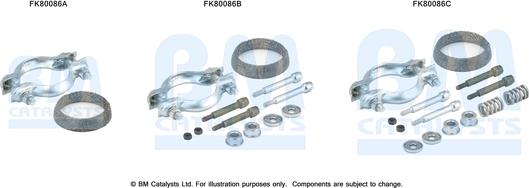 BM Catalysts FK80086 - Монтажный комплект, катализатор autosila-amz.com