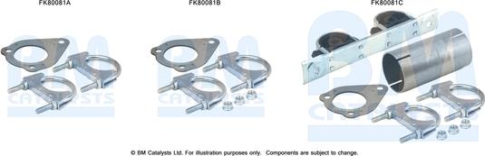 BM Catalysts FK80081 - Монтажный комплект, катализатор autosila-amz.com