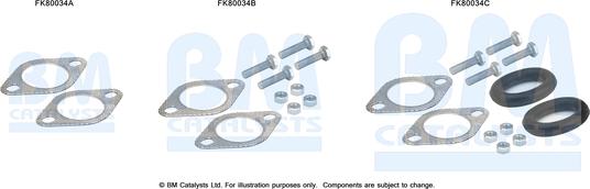 BM Catalysts FK80034 - Монтажный комплект, катализатор autosila-amz.com