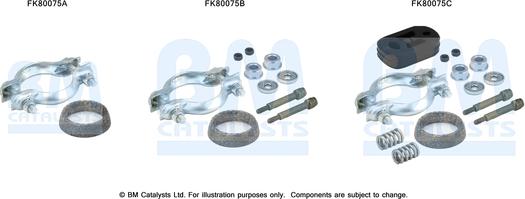 BM Catalysts FK80075 - Монтажный комплект, катализатор autosila-amz.com