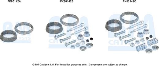 BM Catalysts FK80142 - Монтажный комплект, катализатор autosila-amz.com