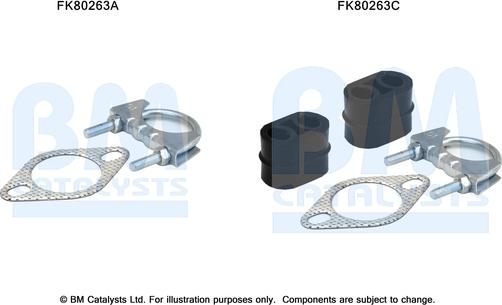 BM Catalysts FK80263 - Монтажный комплект, катализатор autosila-amz.com