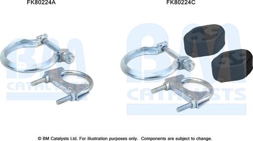 BM Catalysts FK80224 - Монтажный комплект, катализатор autosila-amz.com