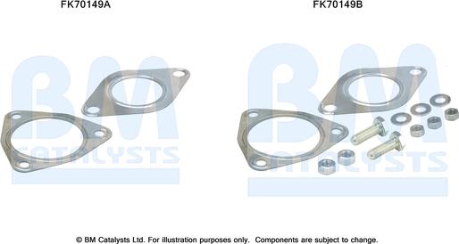 BM Catalysts FK70149 - Монтажный комплект, труба выхлопного газа autosila-amz.com