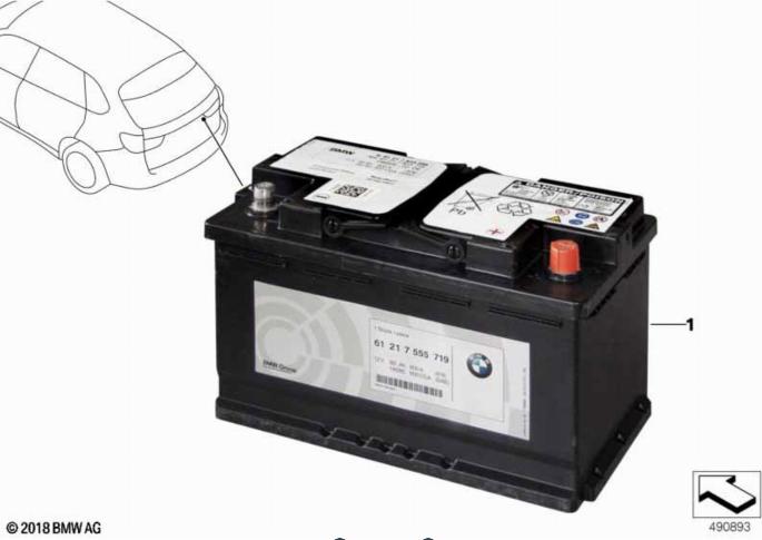 BMW 61219364597 - Стартерная аккумуляторная батарея, АКБ autosila-amz.com