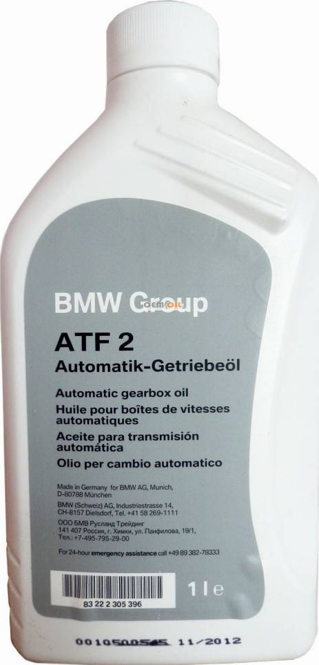 BMW 83 22 2 305 396 - 83222305396 масло трансмиссионное для АКПП!\ BMW ATF2 (1L) autosila-amz.com