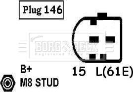 Borg & Beck BBA2592 - Генератор autosila-amz.com