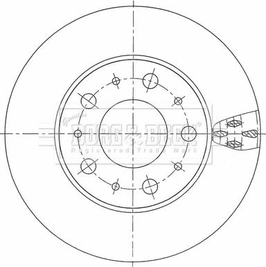 Borg & Beck BBD6125S - Тормозной диск autosila-amz.com