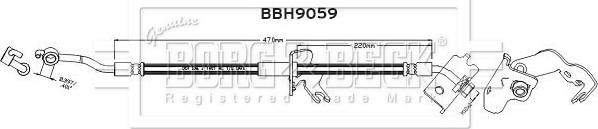 Borg & Beck BBH9059 - Тормозной шланг autosila-amz.com