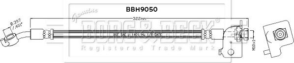 Borg & Beck BBH9050 - Тормозной шланг autosila-amz.com