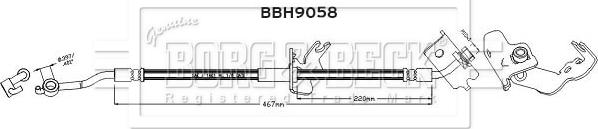 Borg & Beck BBH9058 - Тормозной шланг autosila-amz.com