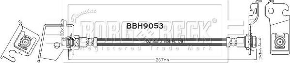 Borg & Beck BBH9053 - Тормозной шланг autosila-amz.com