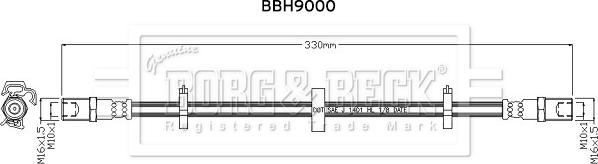 Borg & Beck BBH9000 - Тормозной шланг autosila-amz.com
