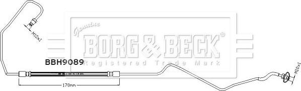 Borg & Beck BBH9089 - Тормозной шланг autosila-amz.com