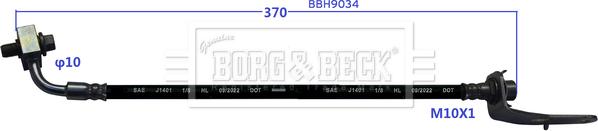 Borg & Beck BBH9034 - Тормозной шланг autosila-amz.com