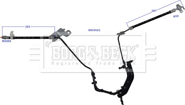 Borg & Beck BBH9022 - Тормозной шланг autosila-amz.com