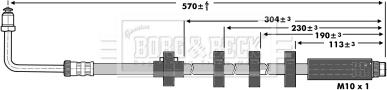 Borg & Beck BBH6906 - Тормозной шланг autosila-amz.com