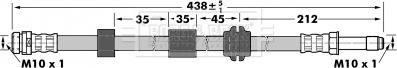 Borg & Beck BBH6980 - Тормозной шланг autosila-amz.com