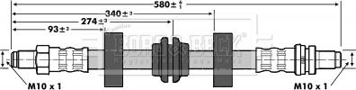 Borg & Beck BBH6597 - Тормозной шланг autosila-amz.com