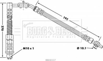 Borg & Beck BBH6537 - Тормозной шланг autosila-amz.com