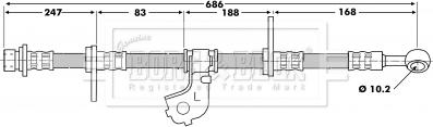 Borg & Beck BBH6697 - Тормозной шланг autosila-amz.com