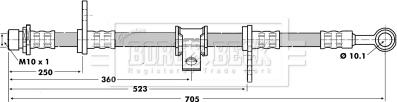 Borg & Beck BBH6619 - Тормозной шланг autosila-amz.com