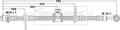 Borg & Beck BBH6621 - Тормозной шланг autosila-amz.com