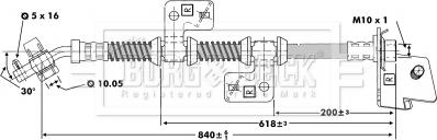 Borg & Beck BBH6670 - Тормозной шланг autosila-amz.com