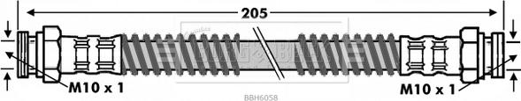 Borg & Beck BBH6058 - Тормозной шланг autosila-amz.com