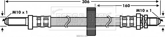 Borg & Beck BBH6142 - Тормозной шланг autosila-amz.com