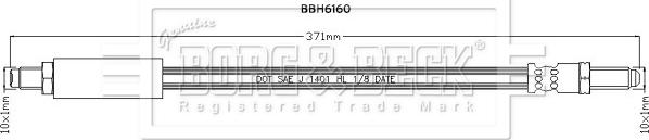Borg & Beck BBH6160 - Тормозной шланг autosila-amz.com