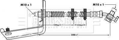 Borg & Beck BBH6804 - Тормозной шланг autosila-amz.com