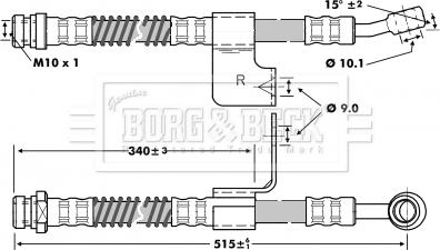 Borg & Beck BBH6800 - Тормозной шланг autosila-amz.com
