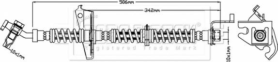 Borg & Beck BBH6803 - Тормозной шланг autosila-amz.com