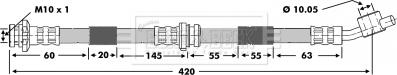 Borg & Beck BBH6880 - Тормозной шланг autosila-amz.com