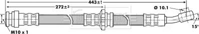 Borg & Beck BBH6824 - Тормозной шланг autosila-amz.com