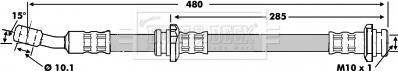 Borg & Beck BBH6821 - Тормозной шланг autosila-amz.com