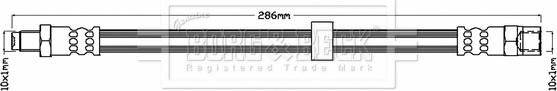 Borg & Beck BBH6874 - Тормозной шланг autosila-amz.com