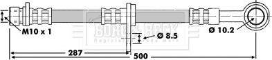 Borg & Beck BBH6202 - Тормозной шланг autosila-amz.com