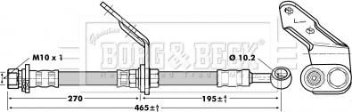 Borg & Beck BBH6742 - Тормозной шланг autosila-amz.com