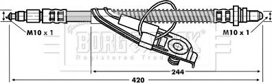 Borg & Beck BBH6755 - Тормозной шланг autosila-amz.com