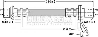 Borg & Beck BBH6752 - Тормозной шланг autosila-amz.com