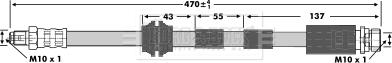 Borg & Beck BBH6734 - Тормозной шланг autosila-amz.com