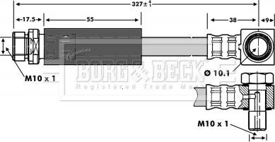 Borg & Beck BBH6737 - Тормозной шланг autosila-amz.com