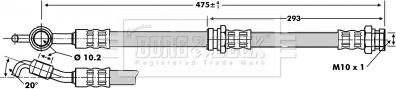 Borg & Beck BBH6726 - Тормозной шланг autosila-amz.com