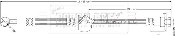 Borg & Beck BBH8900 - Тормозной шланг autosila-amz.com