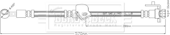 Borg & Beck BBH8901 - Тормозной шланг autosila-amz.com