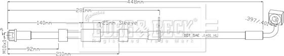 Borg & Beck BBH8938 - Тормозной шланг autosila-amz.com